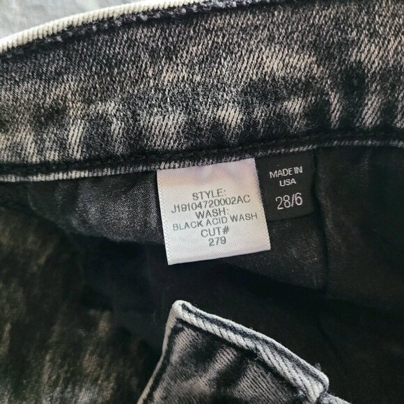 Veronica Beard Brooke Mid Rise Skinny Jeans Size 28 Black Acid Wash Stretchy Euc - Picture 4 of 10